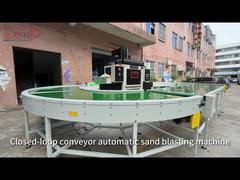 Closed-Loop Conveyor System Automatic Sandblasting Machine