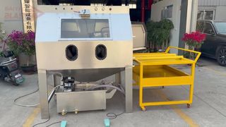 Customizable wet sandblasting cabinets