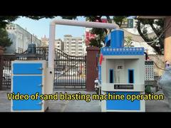 Video of turntable sandblasting machine operation 