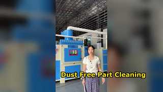 Glossy Melamine Tray Turing into Matte Finish by Conveyor Automatic Sandblasting Machine