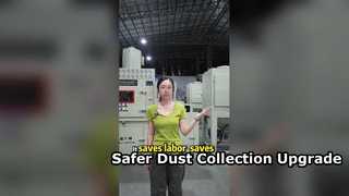 Upgraded dust collection box, comes standard with an explosion-proof airlock ash valve
